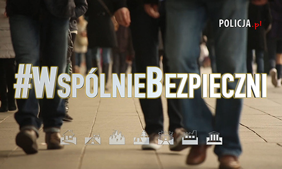 napis Wspólnie bezpieczni