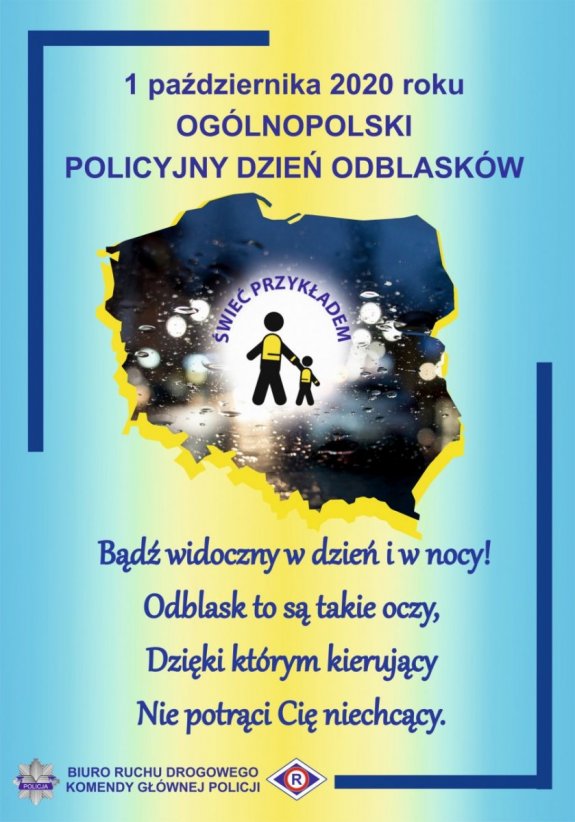 plakat promujący Ogólnopolski Policyjny Dzień odblasków