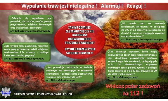 plakat wypalanie traw