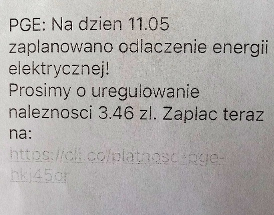 print screen wiadomości sms