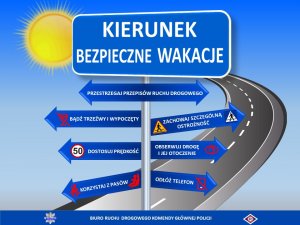 plakat bezpieczne wakacje