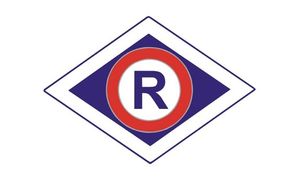 logo ruchu drogowego, litera R