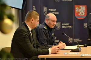 Komendant Powiatowy Policji w Łęcznej oraz Wicestarosta Powiatu Łęczyńskiego