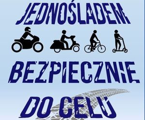 plakat akcji Jednośladem bezpiecznie do celu