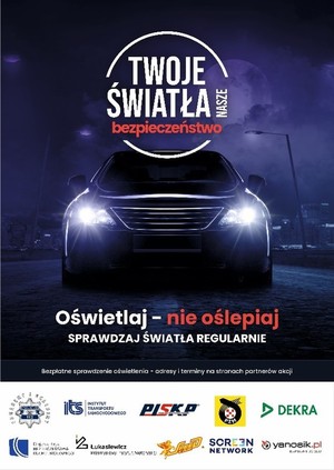 plakat akcji „Twoje Światła – Nasze Bezpieczeństwo”