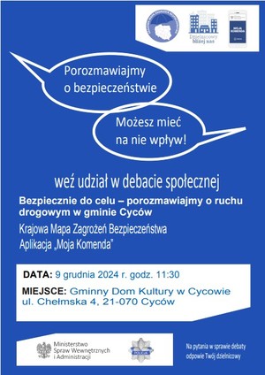 zaproszenie na debatę - plakat