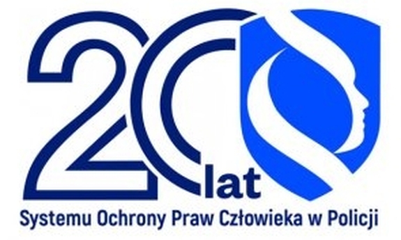 Logo 20 lat systemu praw człowieka w Policji