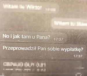 treść widomości od rzekomego doradcy