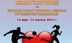 plakat informujący o wydarzeniu, dwie postacie i serce