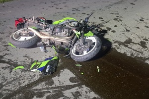 uszkodzony motocykl