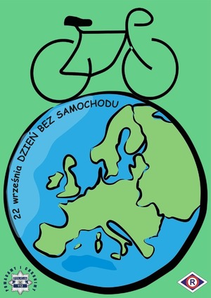 Plakat promujący Dzień bez samochodu