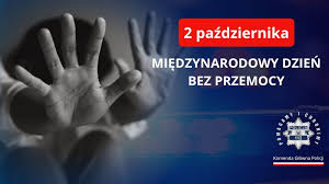 napis 2 października Międzynarodowy Dzień bez Przemocy