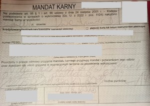 mandat karny