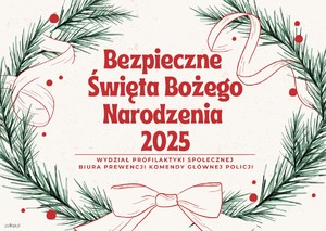Grafika Bezpieczne Święta Bożego Narodzenia