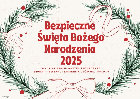 Grafika Bezpieczne Święta Bożego Narodzenia