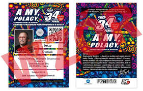 Bezpieczeństwo podczas 34. Finału Wielkiej Orkiestry Świątecznej Pomocy -  wzór identyfikatora