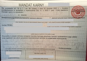 mandat karny