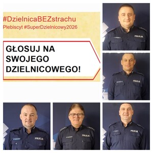 kolaż zdjęć dzielnicowych z Łęcznej