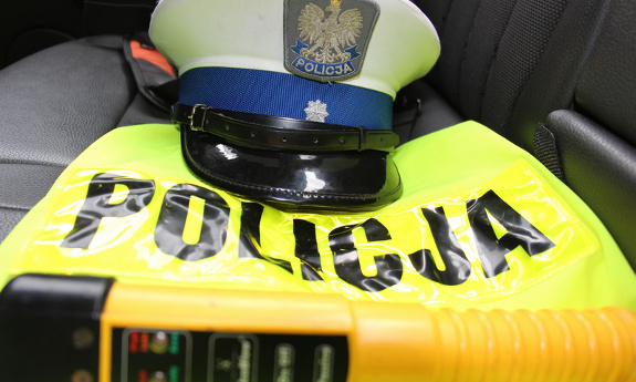 Czapka policjanta ruchu drogowego